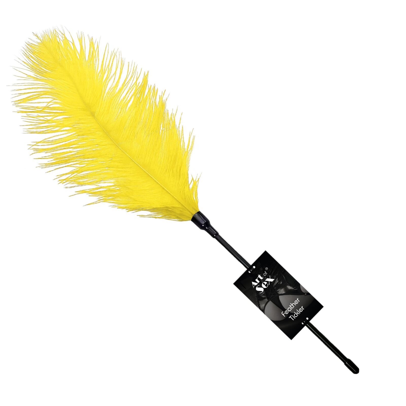 Лоскітка зі страусиним пером Art of Sex – Feather Tickler, жовта Лоскітка зі страусиним пером Art of Sex – Feather Tickler, жовта