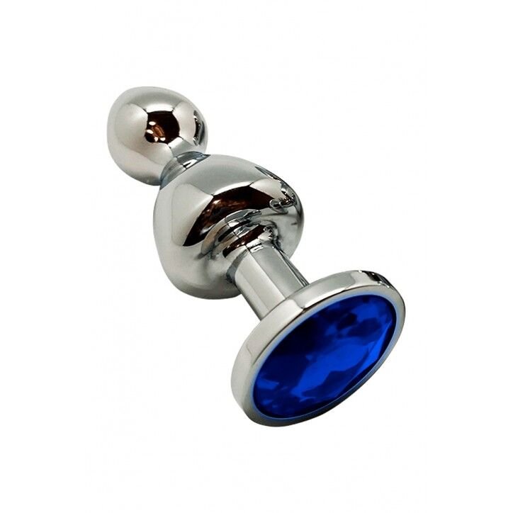 Металева анальна пробка Wooomy Lollypop Double Ball Metal Plug Blue L діаметр 3,5 см, довжина 10,5см Металева анальна пробка Wooomy Lollypop Double Ball Metal Plug Blue L діаметр 3,5 см, довжина 10,5см