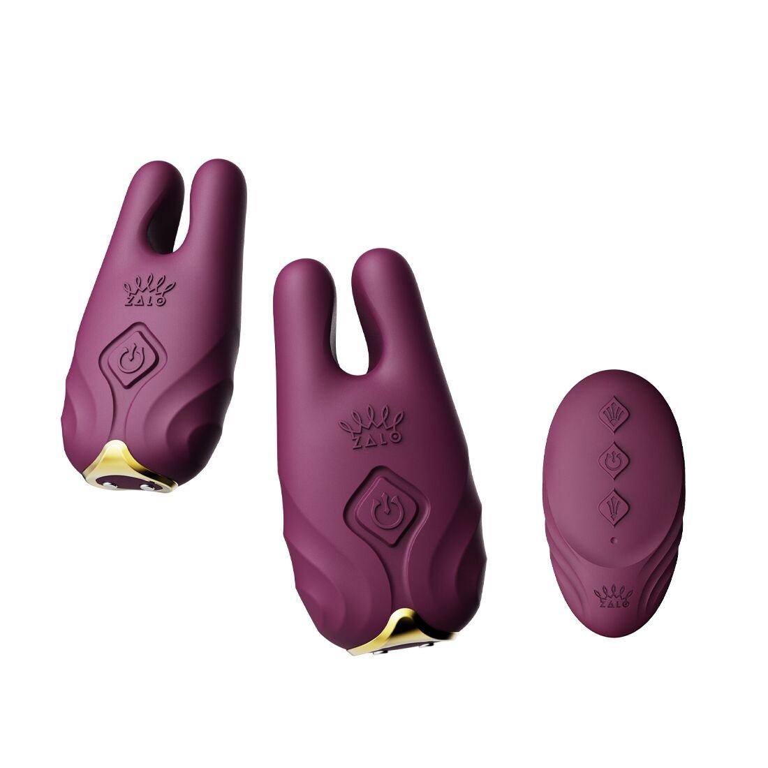 Смарт-вібратор для грудей Zalo - Nave Velvet Purple, пульт ДК, робота через додаток Смарт-вібратор для грудей Zalo - Nave Velvet Purple, пульт ДК, робота через додаток