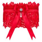 Ажурна підв’язка Obsessive Amor Cherris garter, red
