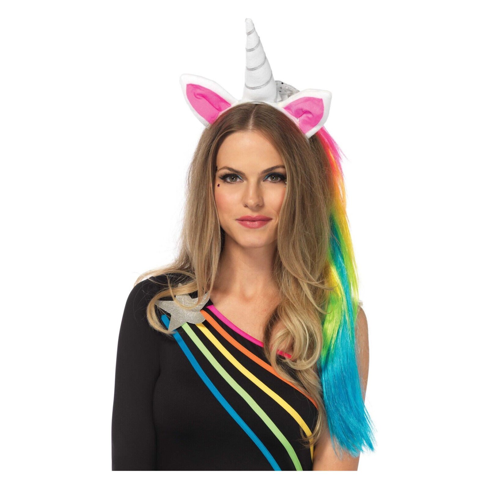 Обруч ріг єдинорога Leg Avenue Magical Unicorn Headband, з райдужною гривою Обруч ріг єдинорога Leg Avenue Magical Unicorn Headband, з райдужною гривою