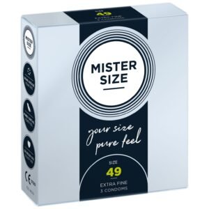 Презервативи ультратонкі Mister Size латексні, 49 мм (ціна за упаковку, 3 шт.)