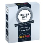 Набір презервативів Mister Size - pure feel - 53–57–60 (3 condoms), 3 розміри, товщина 0,05 мм