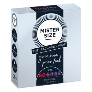 Набір презервативів Mister Size - pure feel - 60–64–69 (3 condoms), 3 розміри, товщина 0,05 мм