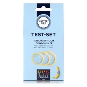Набір презервативів Mister Size test-set 53–57–60, 3 розміри + лінійка, товщина 0,05 мм