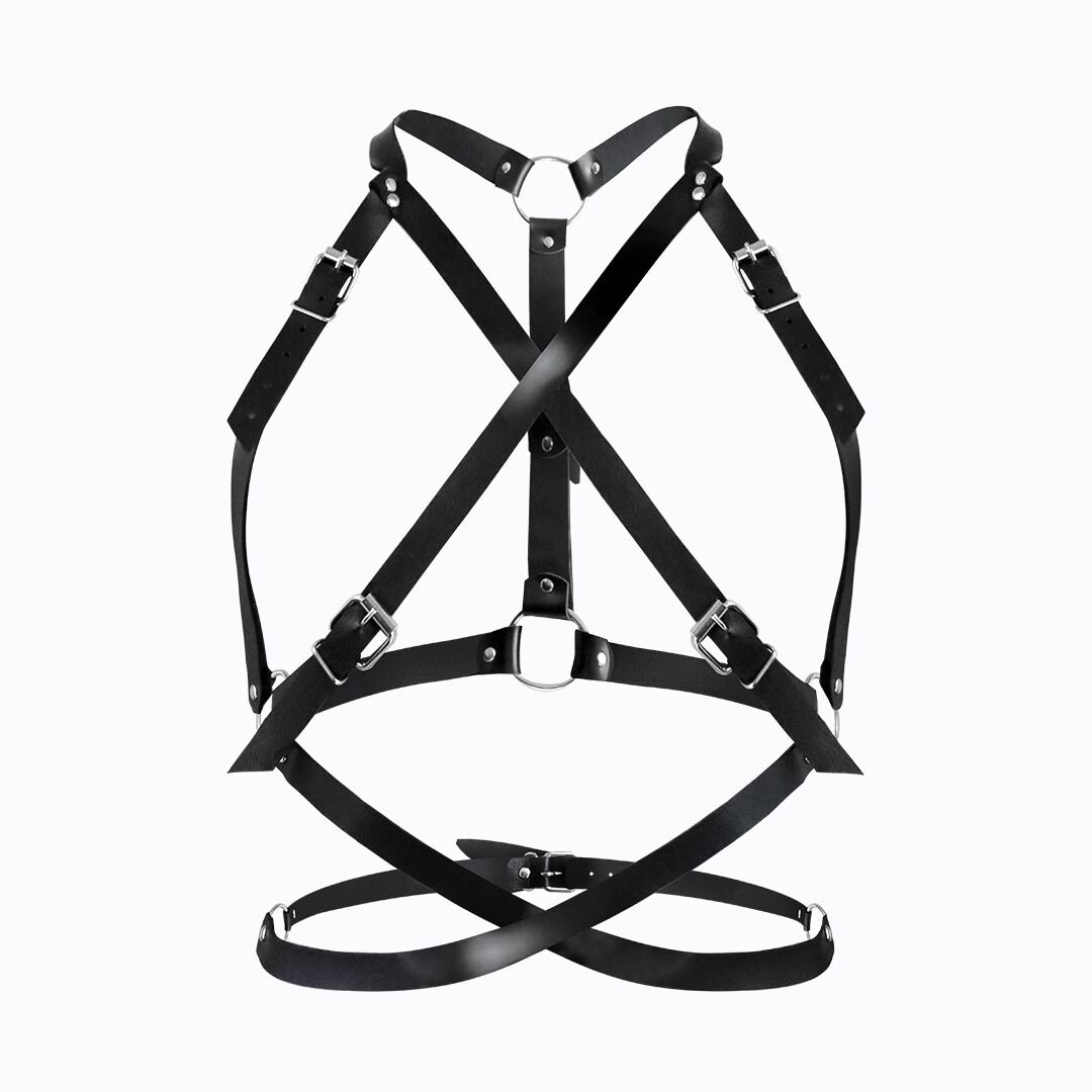 Портупея жіноча Art of Sex - Agnessa Leather harness, Чорний XS-M Портупея жіноча Art of Sex - Agnessa Leather harness, Чорний XS-M