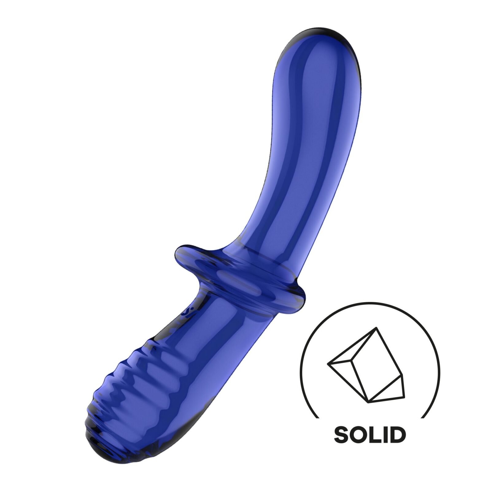 Двосторонній скляний дилдо Satisfyer Double Crystal Light blue, боросилікатне скло, унісекс Двосторонній скляний дилдо Satisfyer Double Crystal Light blue, боросилікатне скло, унісекс
