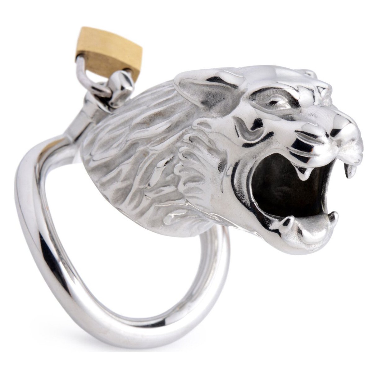 Клітка для пеніса Master Series: Tiger King Cock Cage With Lock, три кільця, замок, три ключі Клітка для пеніса Master Series: Tiger King Cock Cage With Lock, три кільця, замок, три ключі