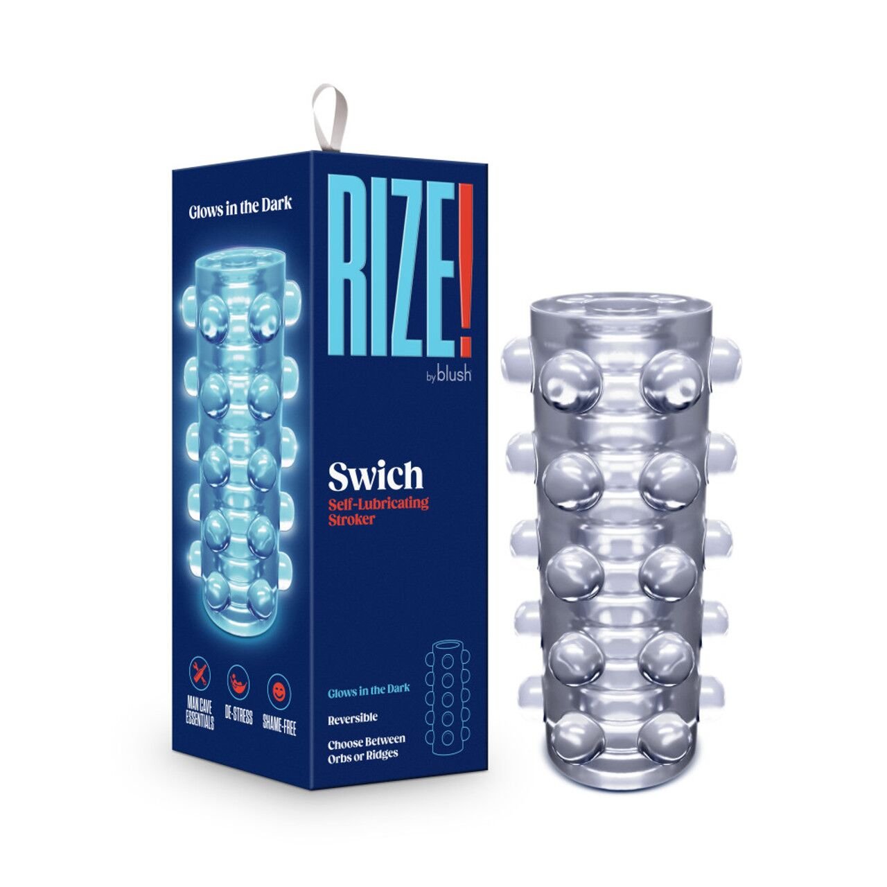 Мастурбатор Blush Rize – Swich Glow in the Dark Masturbator Clear, двосторонній, світиться в темряві Мастурбатор Blush Rize – Swich Glow in the Dark Masturbator Clear, двосторонній, світиться в темряві