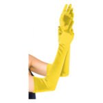 Довгі атласні рукавички Leg Avenue Extra Long Satin Gloves, One Size, жовті