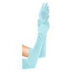 Довгі атласні рукавички Leg Avenue Extra Long Satin Gloves, One Size, світло-блакитні