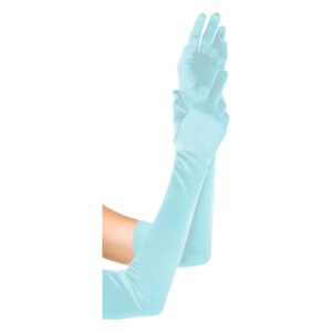 Довгі атласні рукавички Leg Avenue Extra Long Satin Gloves, One Size, світло-блакитні