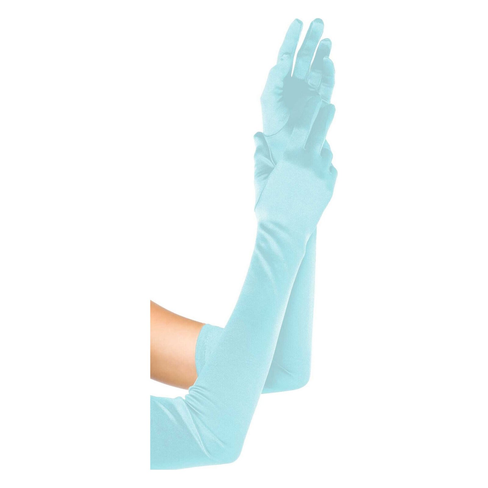 Довгі атласні рукавички Leg Avenue Extra Long Satin Gloves, One Size, світло-блакитні Довгі атласні рукавички Leg Avenue Extra Long Satin Gloves, One Size, світло-блакитні