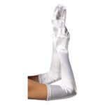 Довгі атласні рукавички Leg Avenue Extra Long Satin Gloves, One Size, білі