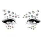 Прикраса-зірочки для тіла Leg Avenue Celeste face jewels sticker, наліпки, світяться у темряві