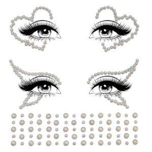 Набір страз-прикрас для тіла Leg Avenue Ayla face jewel sticker, наліпки, світяться у темряві