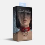 Нашийник для фіксації Feral Feelings - D-Rings Red
