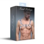 Чоловіча портупея на груди Feral Feelings - Bulldog Harness Trasparent