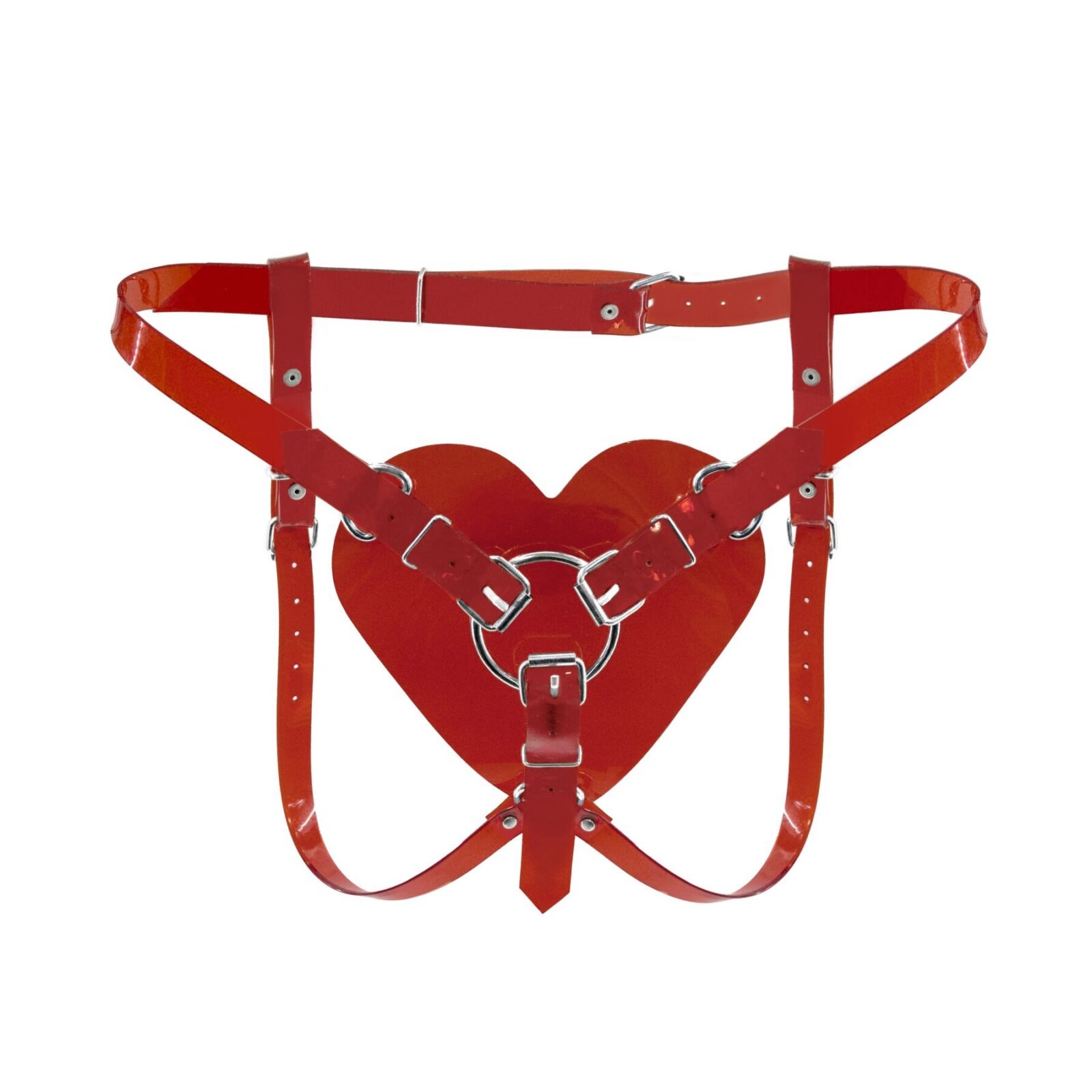 Трусики Серце для страпону Feral Feelings - Hearts Strap-on Belt Red Трусики Серце для страпону Feral Feelings - Hearts Strap-on Belt Red