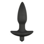 Анальна пробка з вібрацією Easytoys, силіконова, чорна, 14.5 х 3.5 см