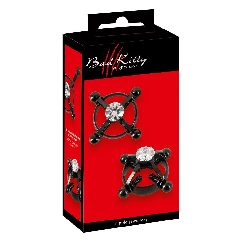 Затискачі на соски Bad Kitty Nipple Jewellery bla Затискачі на соски Bad Kitty Nipple Jewellery bla