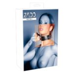 Нашийник широкий Zado FETISH з D-кільцями, шкіряний, чорний
