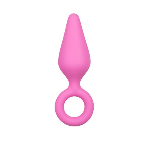 Анальна пробка зі стоппером-кільцем Easytoys, силіконова, рожева, 12 х 3.5 см Анальна пробка зі стоппером-кільцем Easytoys, силіконова, рожева, 12 х 3.5 см