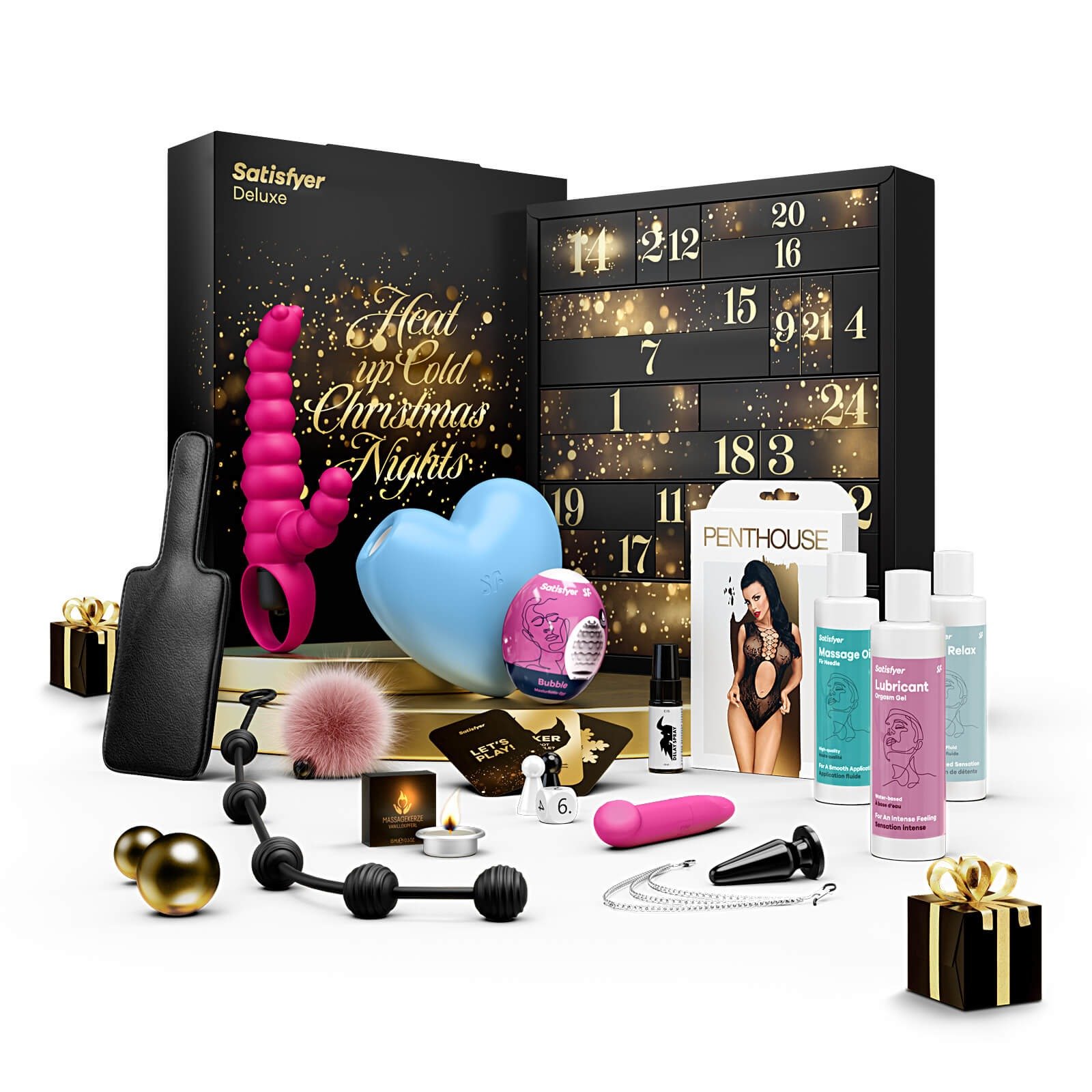 Адвент-календар для пари Satisfyer Deluxe, 24 предмети Адвент-календар для пари Satisfyer Deluxe, 24 предмети