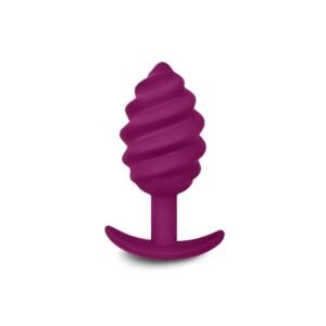 Анальна пробка рельєфна Gvibe Gplug Twist 2 фіолетова, 10.5 х 3.9 см
