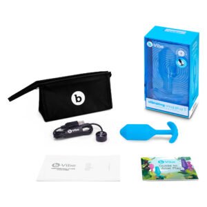 Анальна пробка з вібрацією b-Vibe VIBRATING SNUG PLUG розмір L, синя