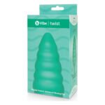 Анальна пробка з вібрацією, рельєфна B-VIBE-TEXTURE PLUG TWIST, зелена