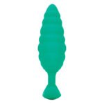 Анальна пробка з вібрацією, рельєфна B-VIBE-TEXTURE PLUG TWIST, зелена