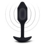 Анальна пробка з вібрацією Snug Plug 2 B-Vibe, силіконова, чорна