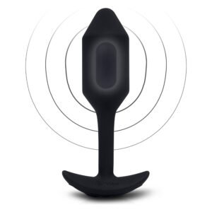 Анальна пробка з вібрацією Snug Plug 2 B-Vibe, силіконова, чорна