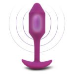 Анальна пробка з вібрацією Snug Plug 2 B-Vibe, силіконова, рожева
