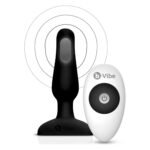 Анальна пробка з вібрацією та пультом B-Vibe Novice Plug, чорна