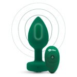 Анальна пробка з вібрацією та пультом B-Vibe - Vibrating Jewel Plug M/L Emerald