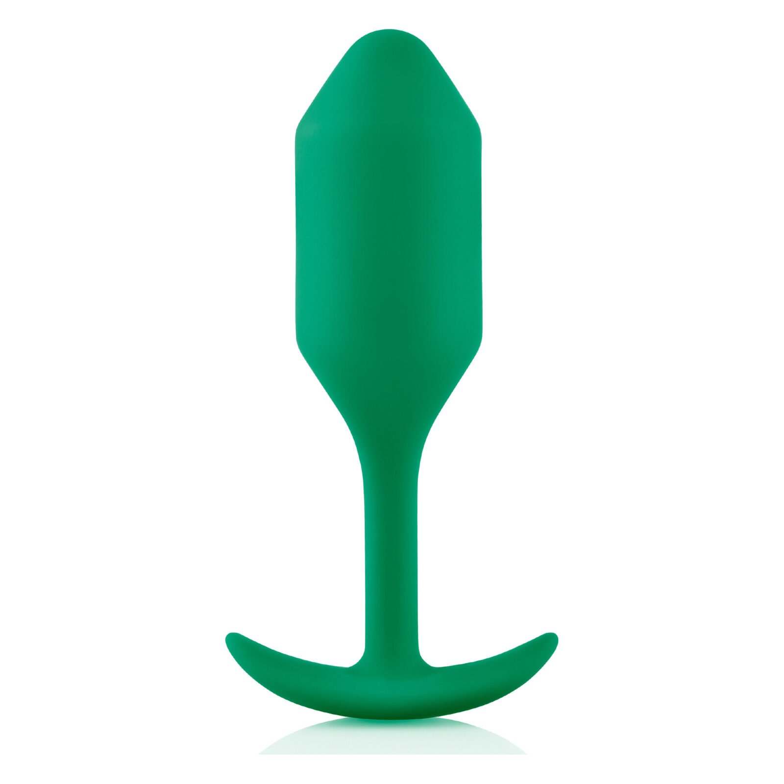 Анальна пробка із зміщеним центром ваги B-Vibe Snug Plug 2, силіконова, зелена Анальна пробка із зміщеним центром ваги B-Vibe Snug Plug 2, силіконова, зелена