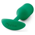 Анальна пробка із зміщеним центром ваги B-Vibe Snug Plug 2, силіконова, зелена
