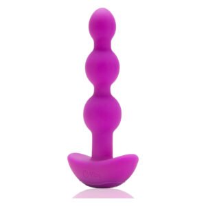 Анальні кульки з пультом, 2 мотори B-Vibe TRIPLET ANAL BEADS, фуксія