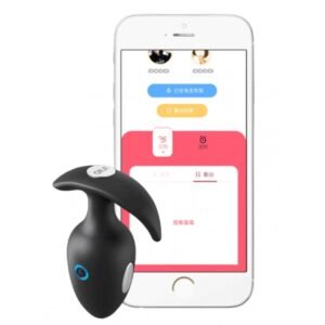 Анальний плаг з електростимуляцією Lockink та додатком у телефоні, чорний