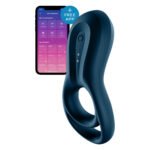 Ерекційне смарт кільце з вібрацією Satisfyer Epic Duo синє