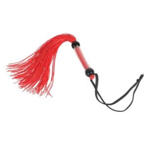 Батіг DS Fetish FLOGGER ручка з кульок, червоний, 39 см