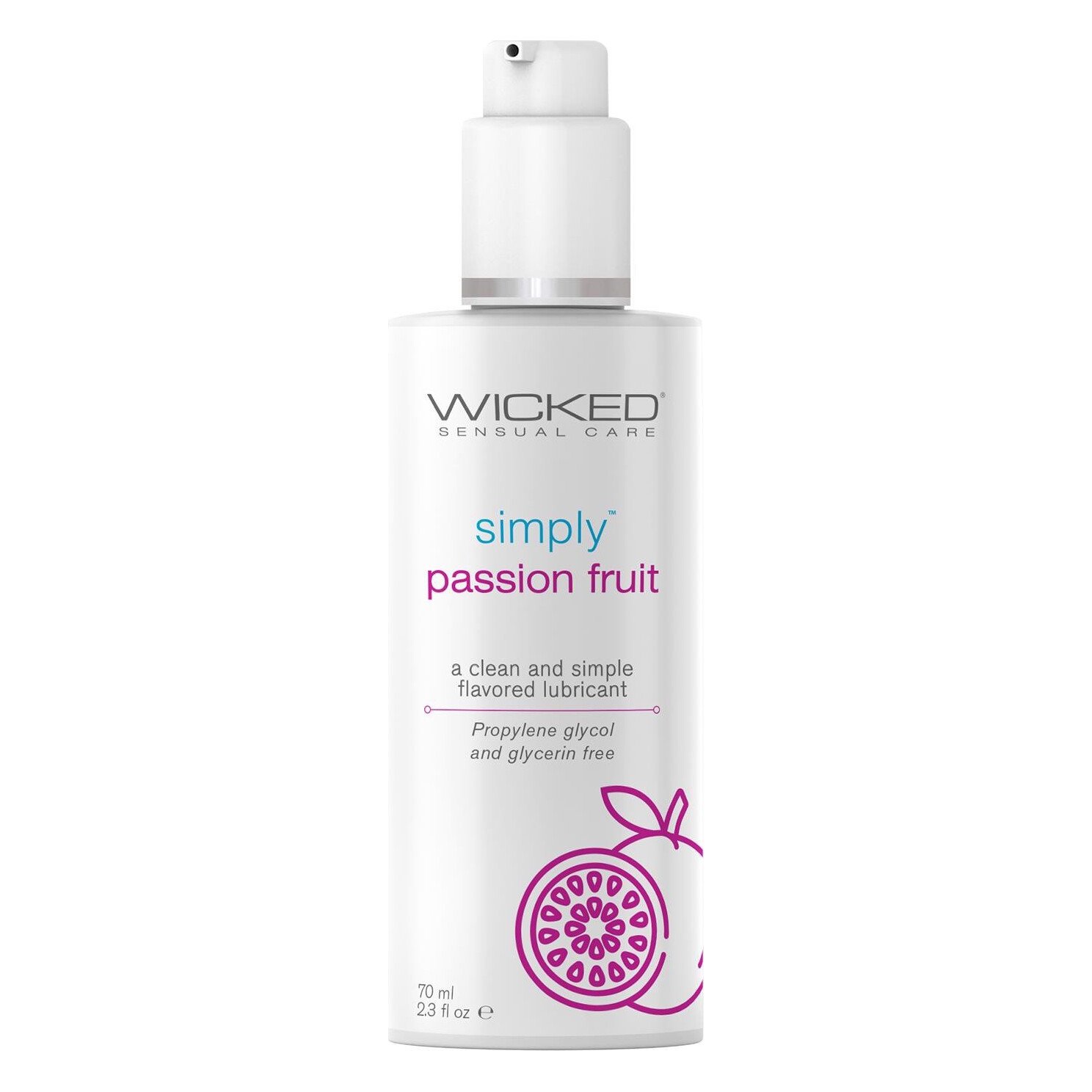 Лубрикант оральний зі смаком маракуї Wicked Simply Passion Fruit на водній основі, 70 мл Лубрикант оральний зі смаком маракуї Wicked Simply Passion Fruit на водній основі, 70 мл