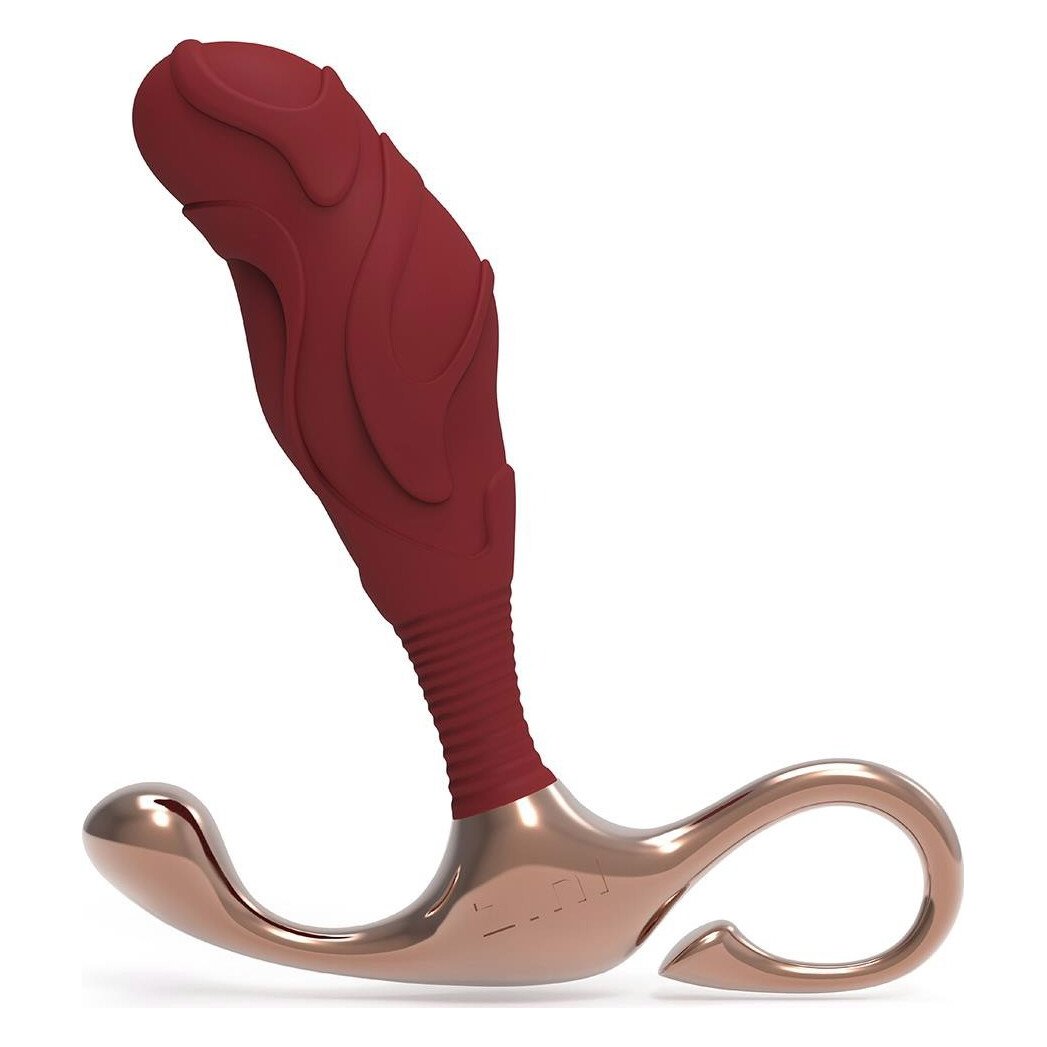 Масажер простати рельєфний, L, Zini Janus Lamp Iron бордовий, 11.9 х 3.3 см Масажер простати рельєфний, L, Zini Janus Lamp Iron бордовий, 11.9 х 3.3 см
