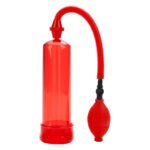 Механічна вакуумна помпа для пеніса з насосом-грушею Fireman's CalExotics, червона, 19 х 5.7 см
