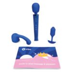 Набір анальних іграшок з 10 предметів B-Vibe х Le Wand Massage & Education синій