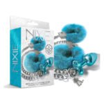 Набір Global Novelties NIXIE METAL BUTT PLUG & FURRY HANDCUFF SET, MEDIUM, BLUE METALLIC