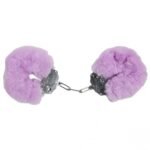 Наручники метал із хутром Plush handcuffs, фіолетові