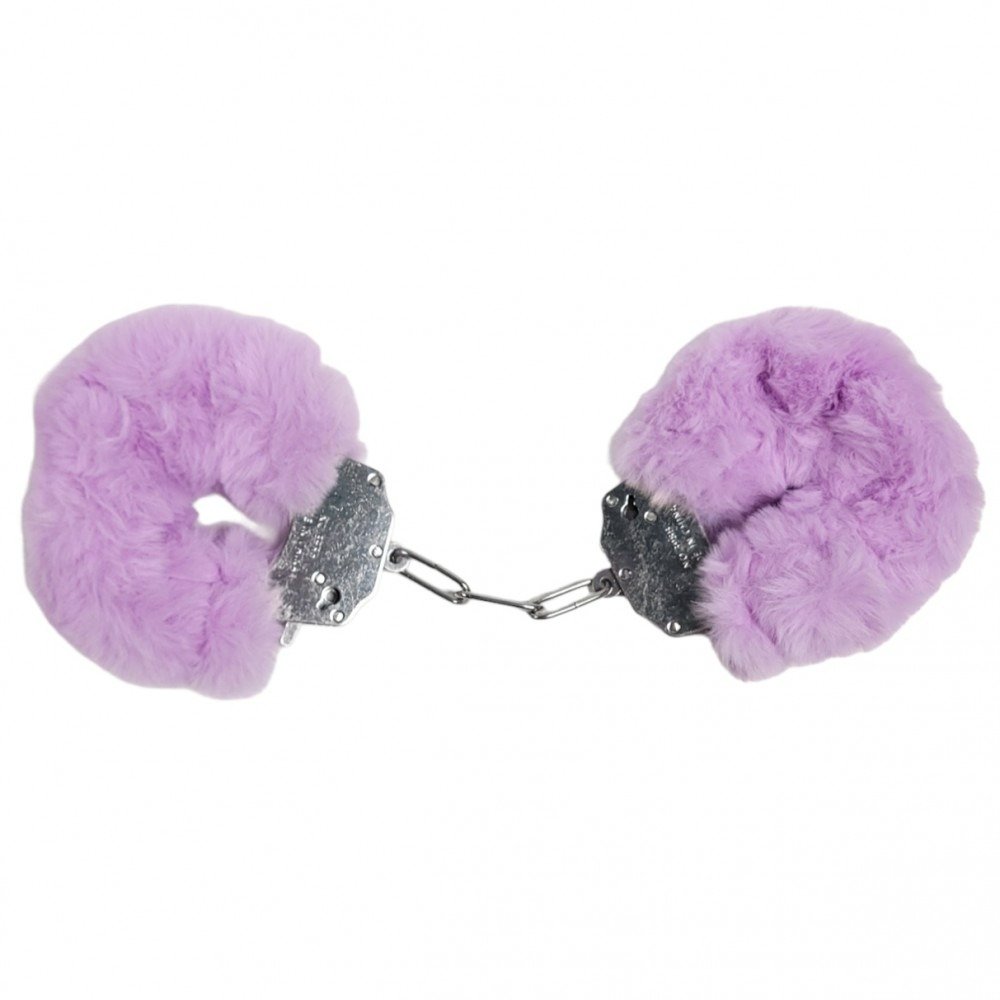 Наручники метал із хутром Plush handcuffs, фіолетові Наручники метал із хутром Plush handcuffs, фіолетові